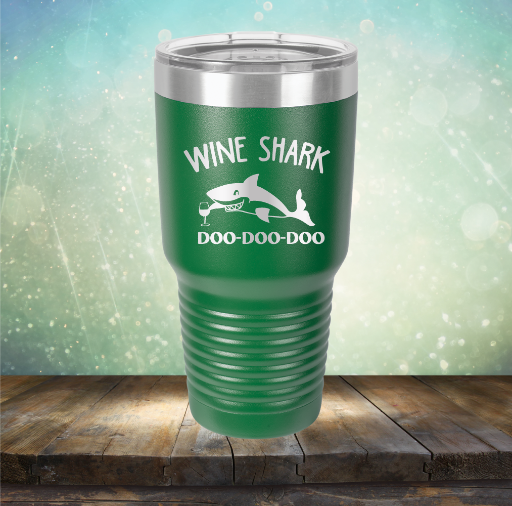 Wine Shark - Laser Etched Tumbler Mug