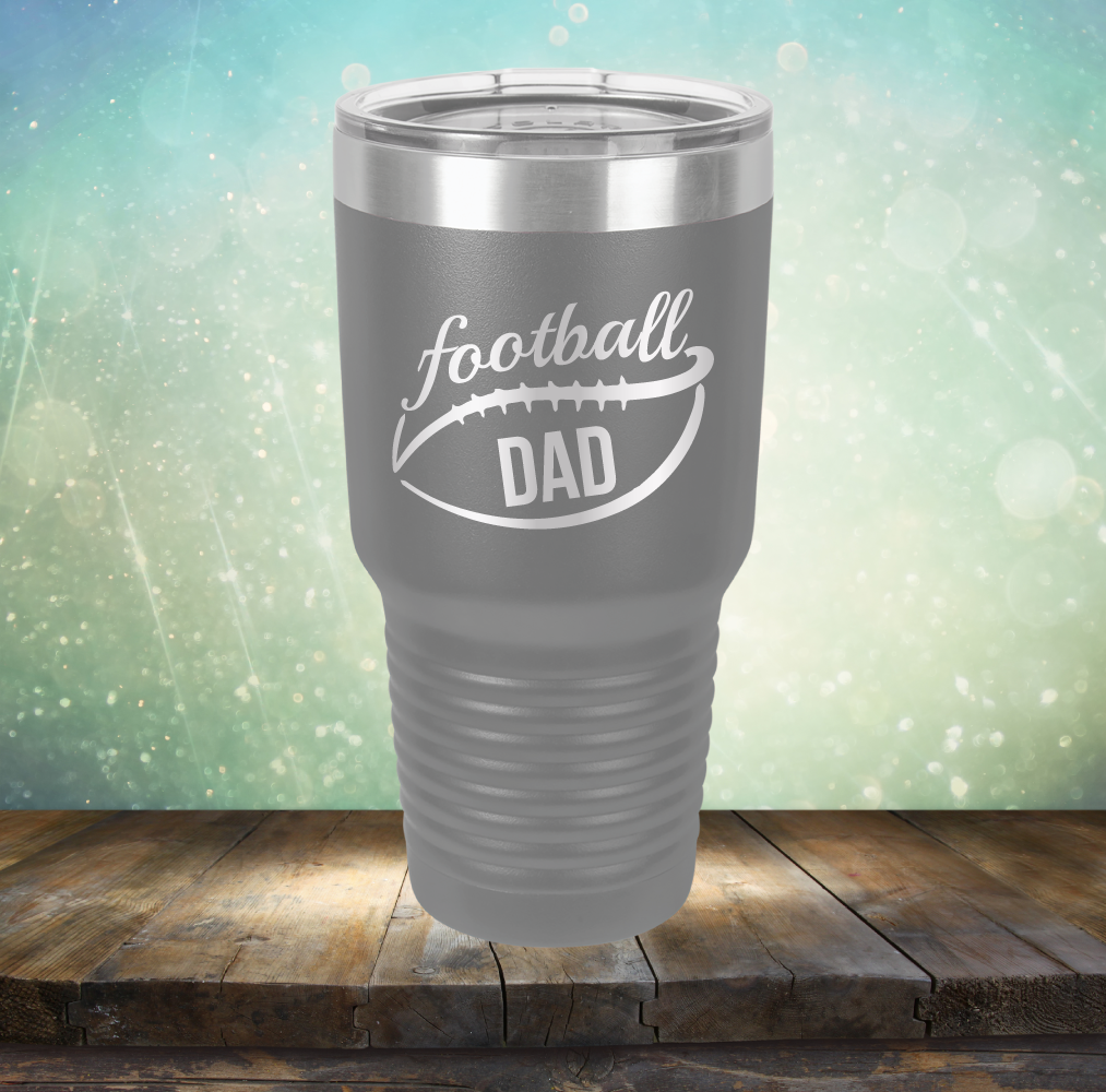 Football Dad - Laser Etched Tumbler Mug