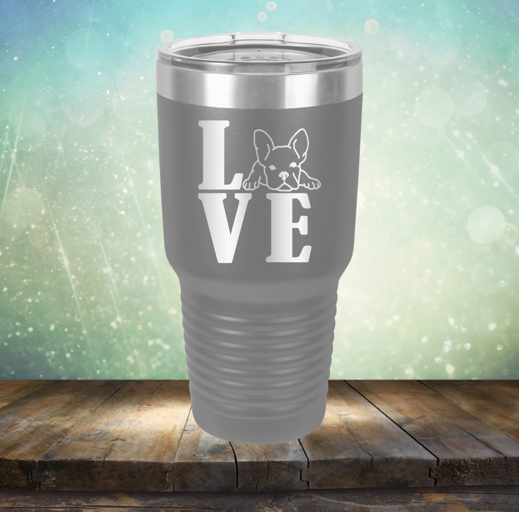 Love Frenchie - Laser Etched Tumbler Mug