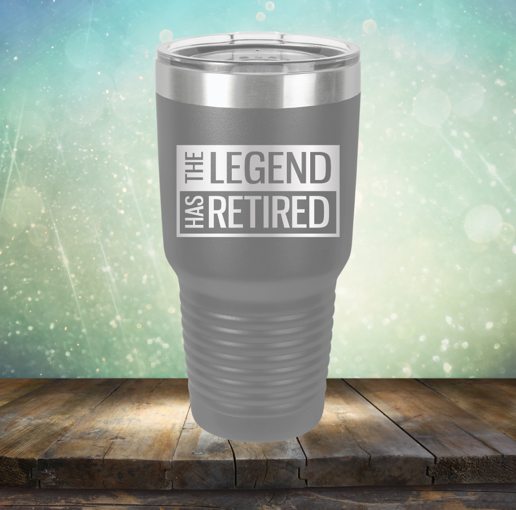 The Legend has Retired - Laser Etched Tumbler Mug