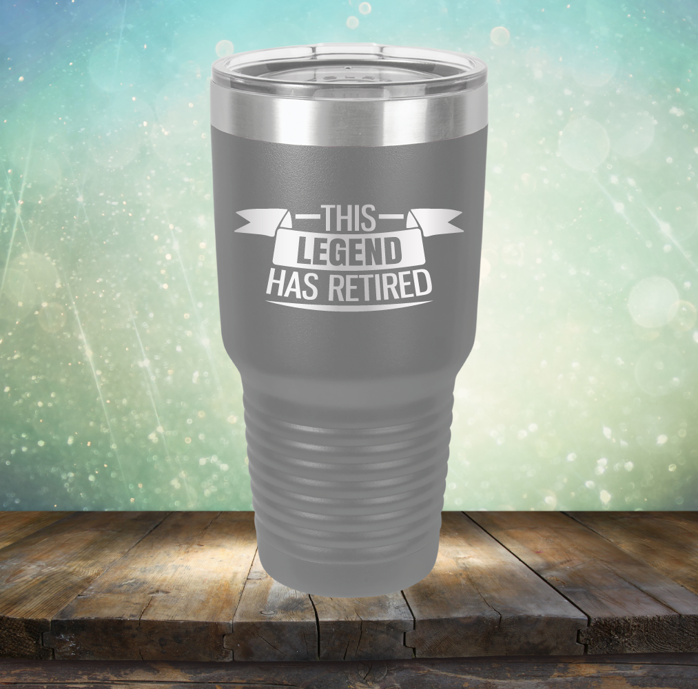 This Legend has Retired - Laser Etched Tumbler Mug