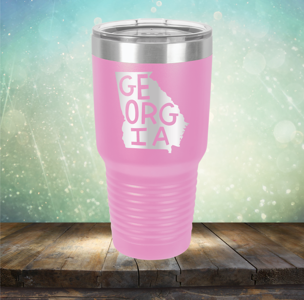 Georgia Outline - Laser Etched Tumbler Mug