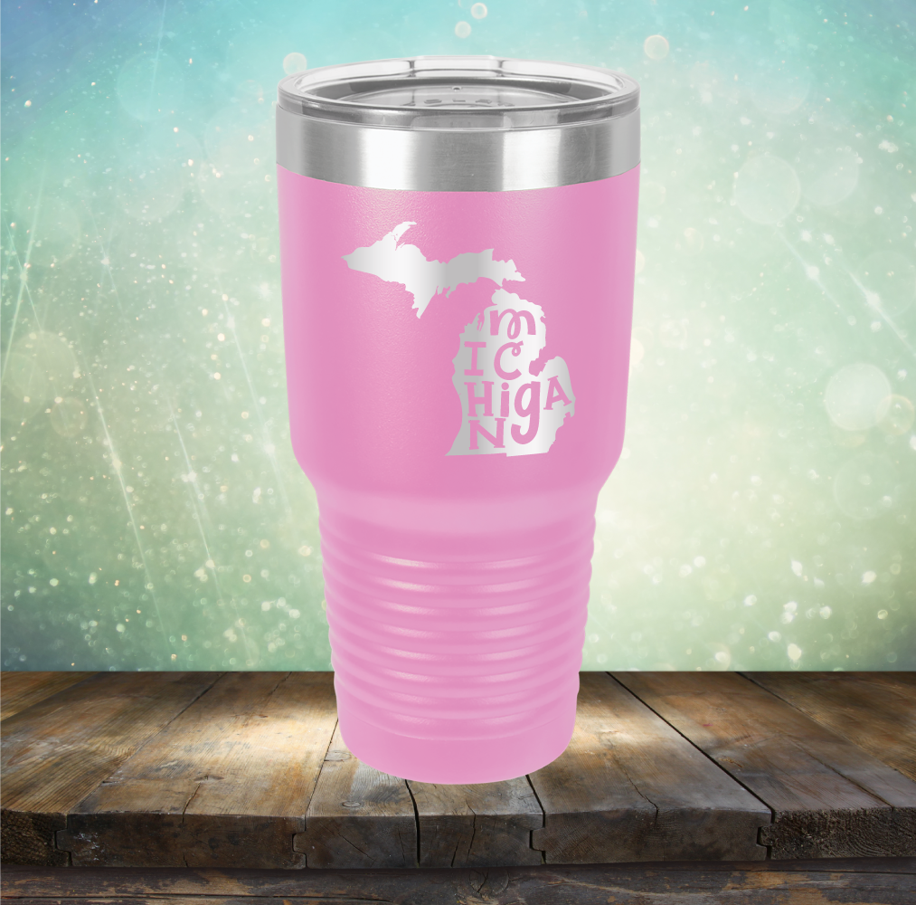 Michigan Outline - Laser Etched Tumbler Mug