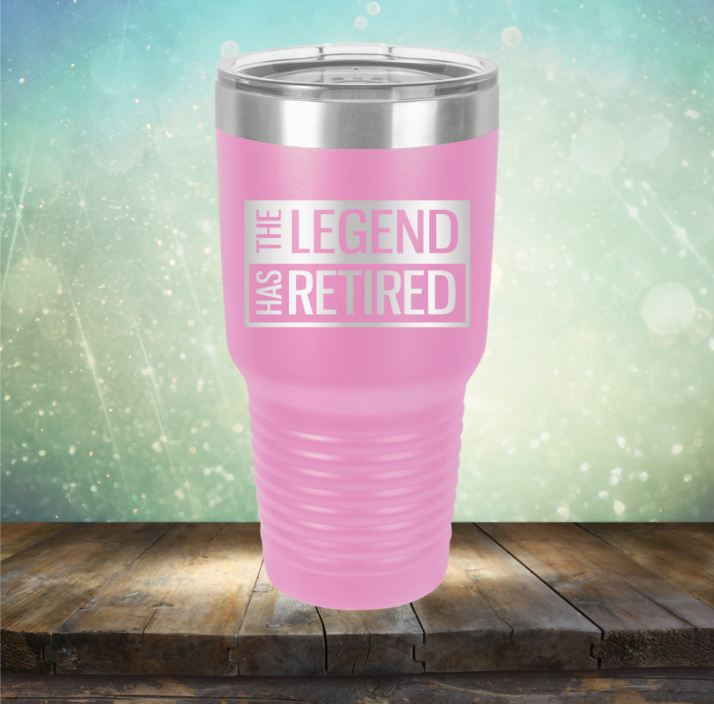 The Legend has Retired - Laser Etched Tumbler Mug