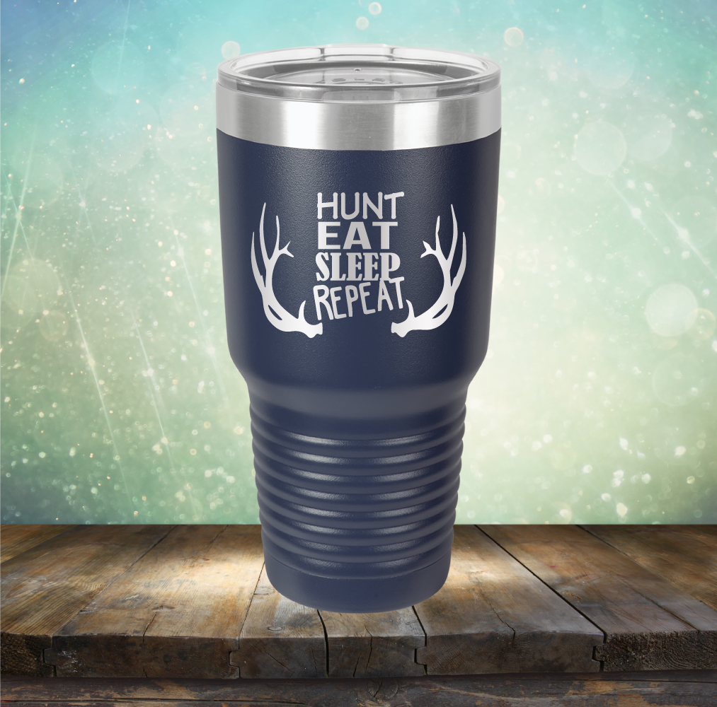 Hunt Eat Sleep Repeat - Laser Etched Tumbler Mug