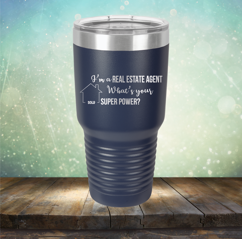 Real Estate Agent Super Power - Laser Etched Tumbler Mug