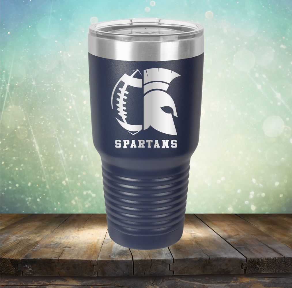 Spartans Football - Laser Etched Tumbler Mug