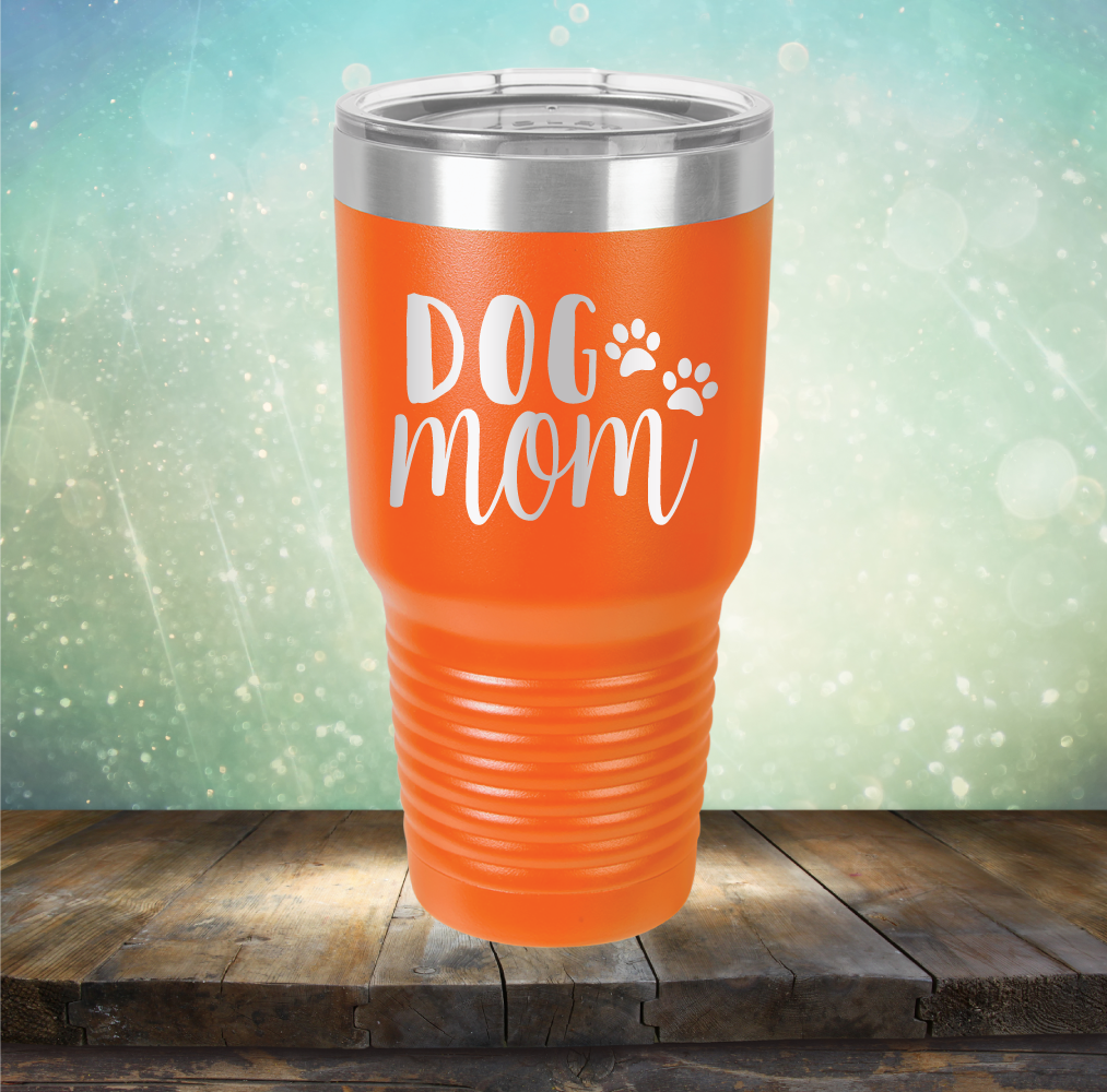 Dog Mom - Laser Etched Tumbler Mug