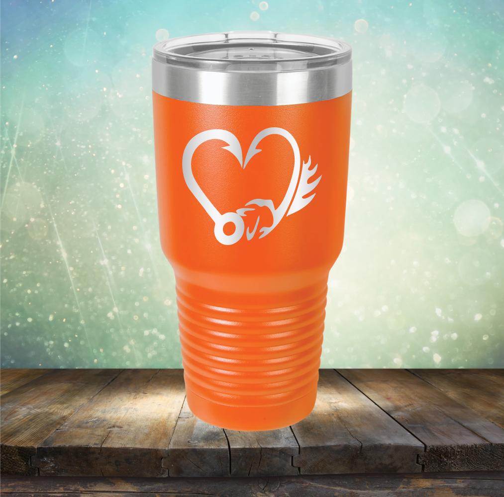 Fish Hook Love - Laser Etched Tumbler Mug