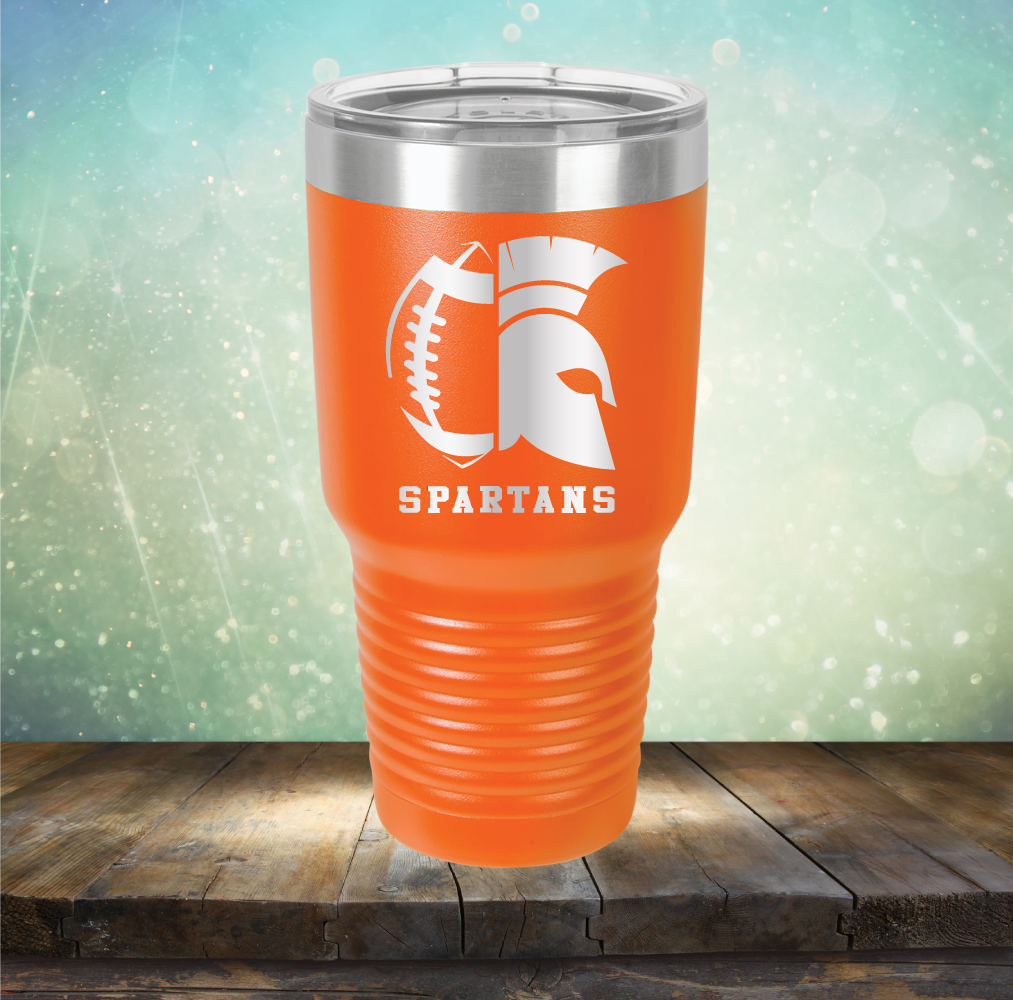 Spartans Football - Laser Etched Tumbler Mug