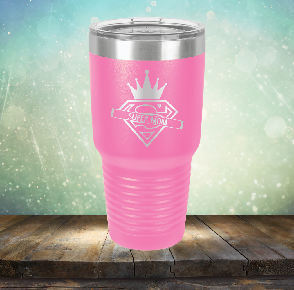 Super Mom - Laser Etched Tumbler Mug