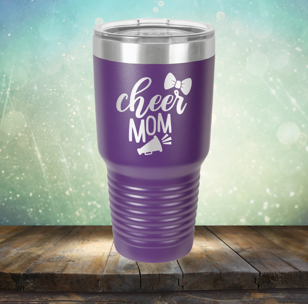 Cheer Mom - Laser Etched Tumbler Mug