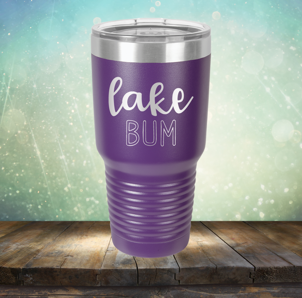 Lake Bum - Laser Etched Tumbler Mug