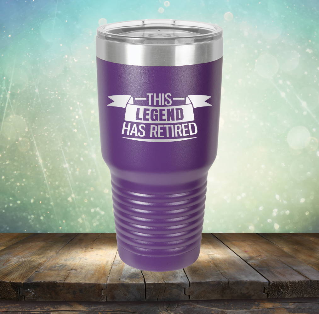 This Legend has Retired - Laser Etched Tumbler Mug