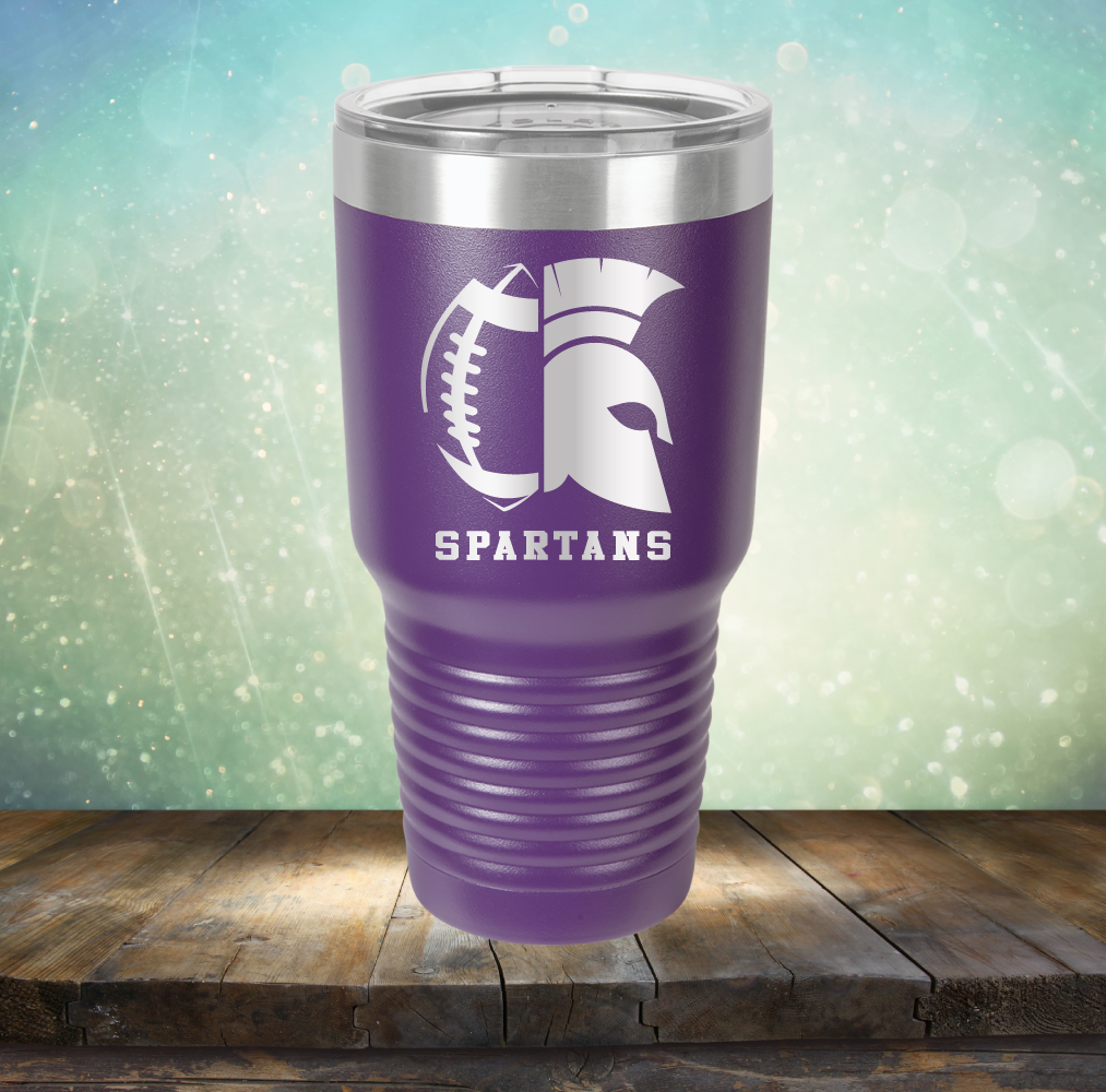 Spartans Football - Laser Etched Tumbler Mug