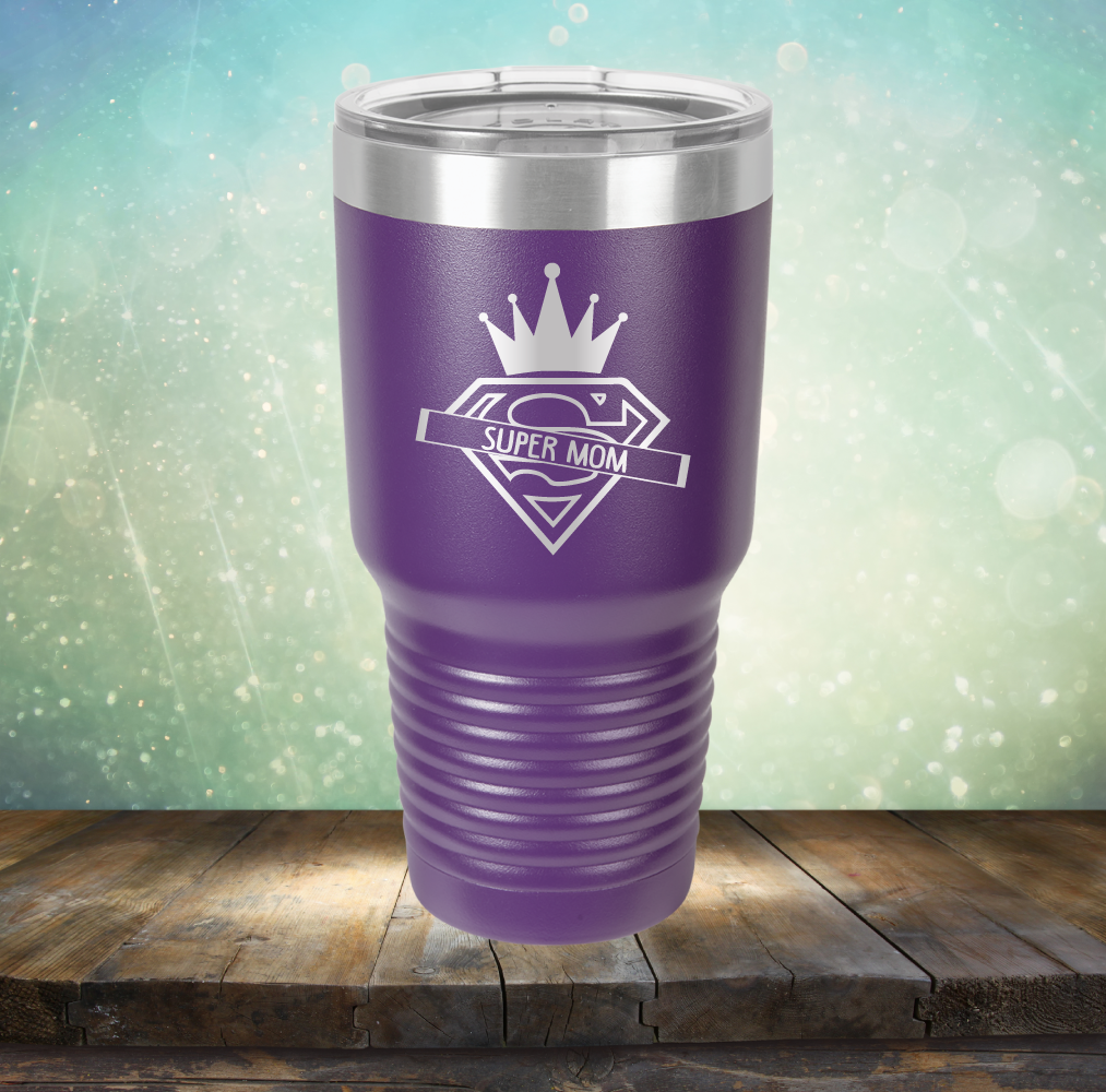 Super Mom - Laser Etched Tumbler Mug