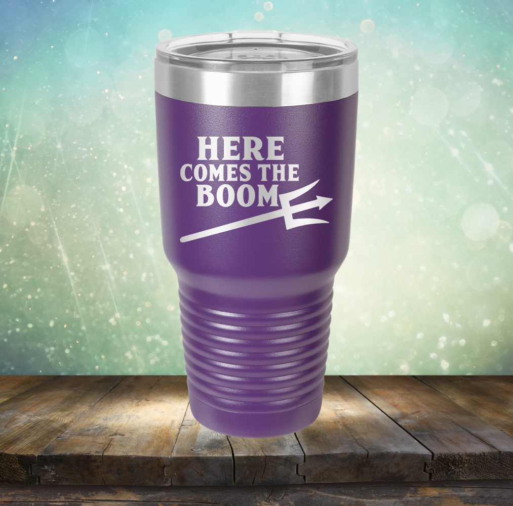 Here Comes The Boom - Laser Etched Tumbler Mug