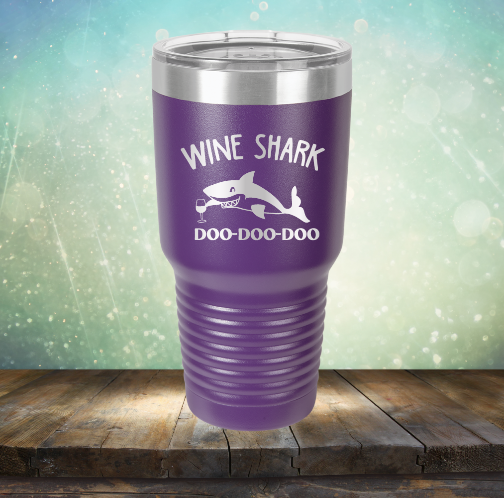 Wine Shark - Laser Etched Tumbler Mug