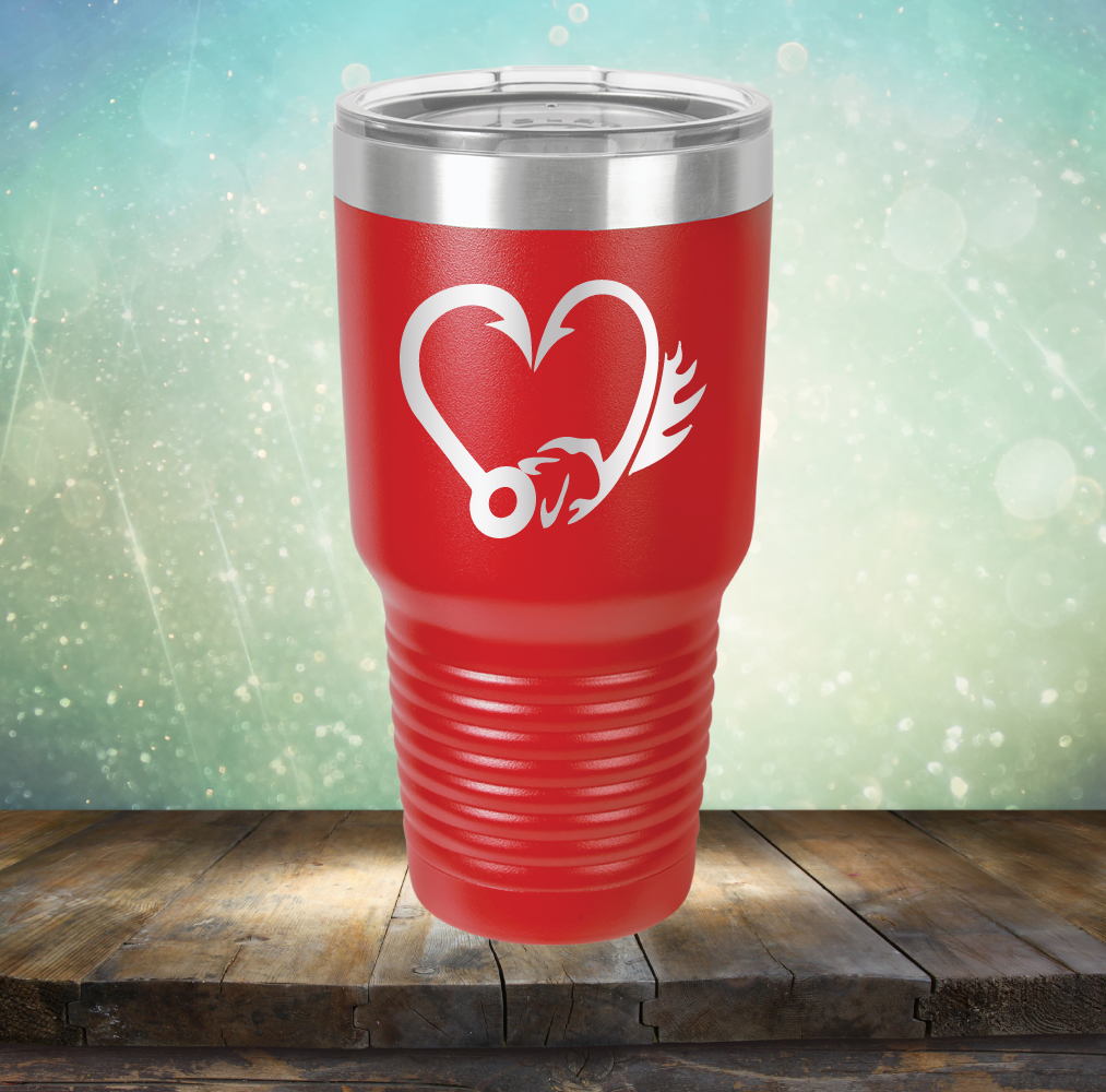 Fish Hook Love - Laser Etched Tumbler Mug