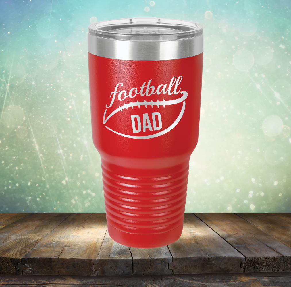 Football Dad - Laser Etched Tumbler Mug