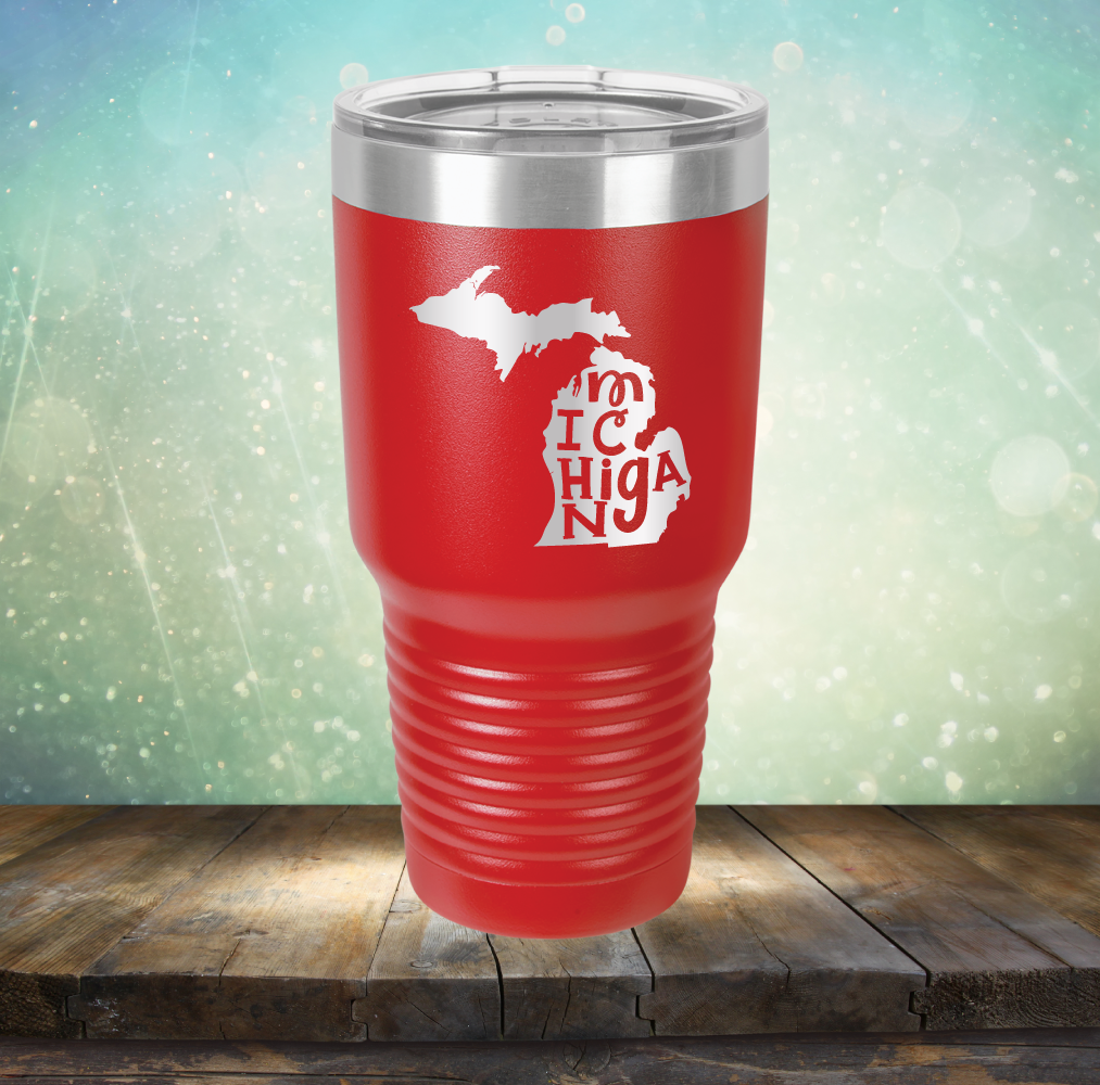 Michigan Outline - Laser Etched Tumbler Mug