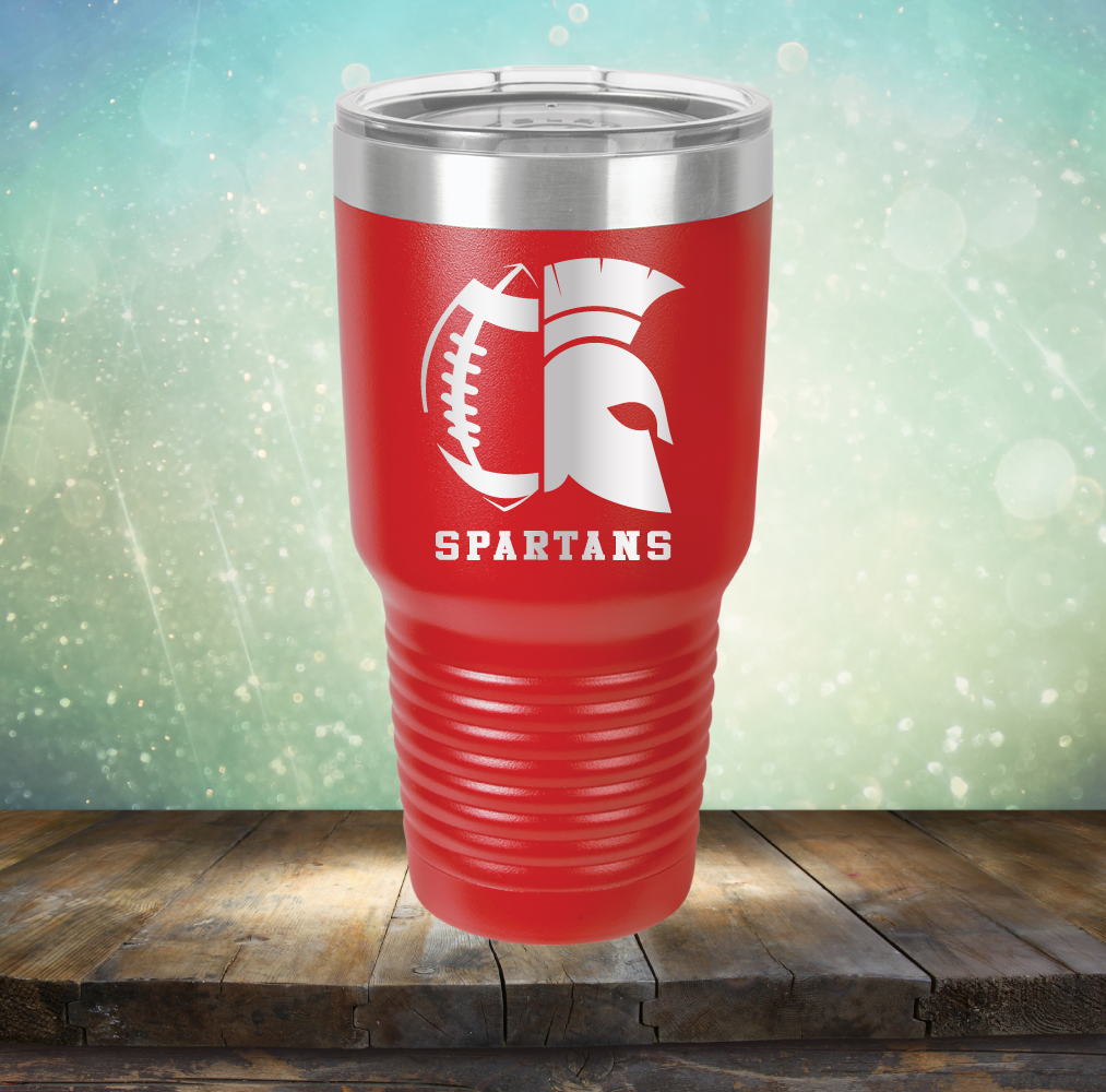 Spartans Football - Laser Etched Tumbler Mug
