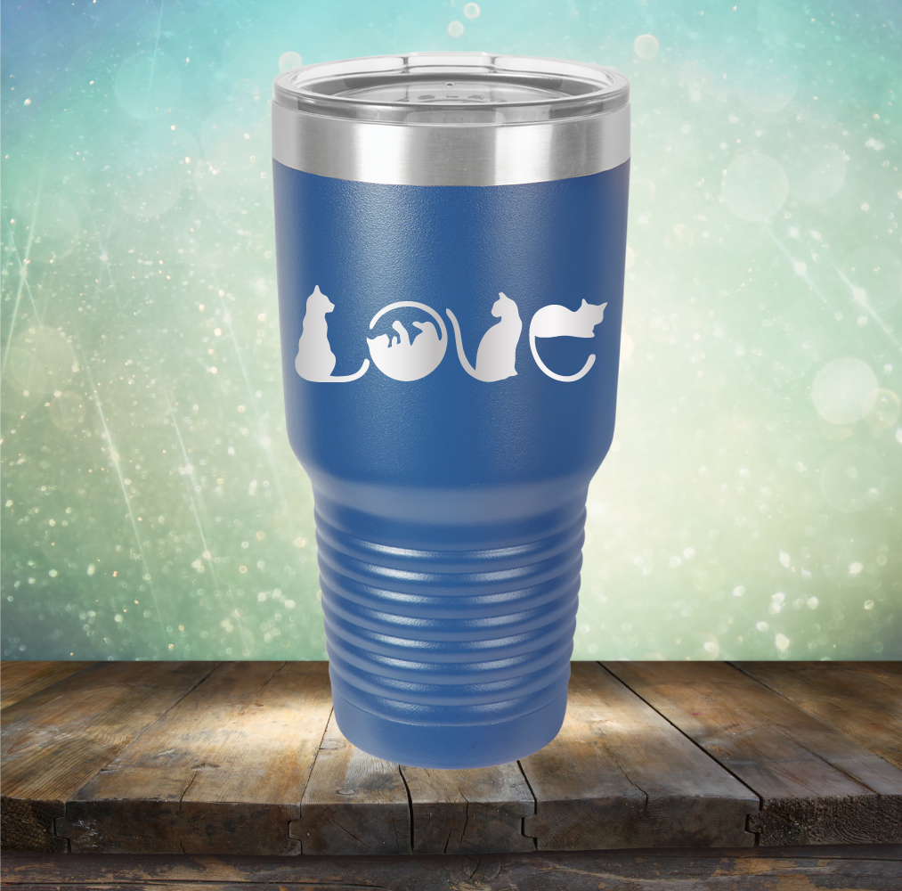Cat Love - Laser Etched Tumbler Mug