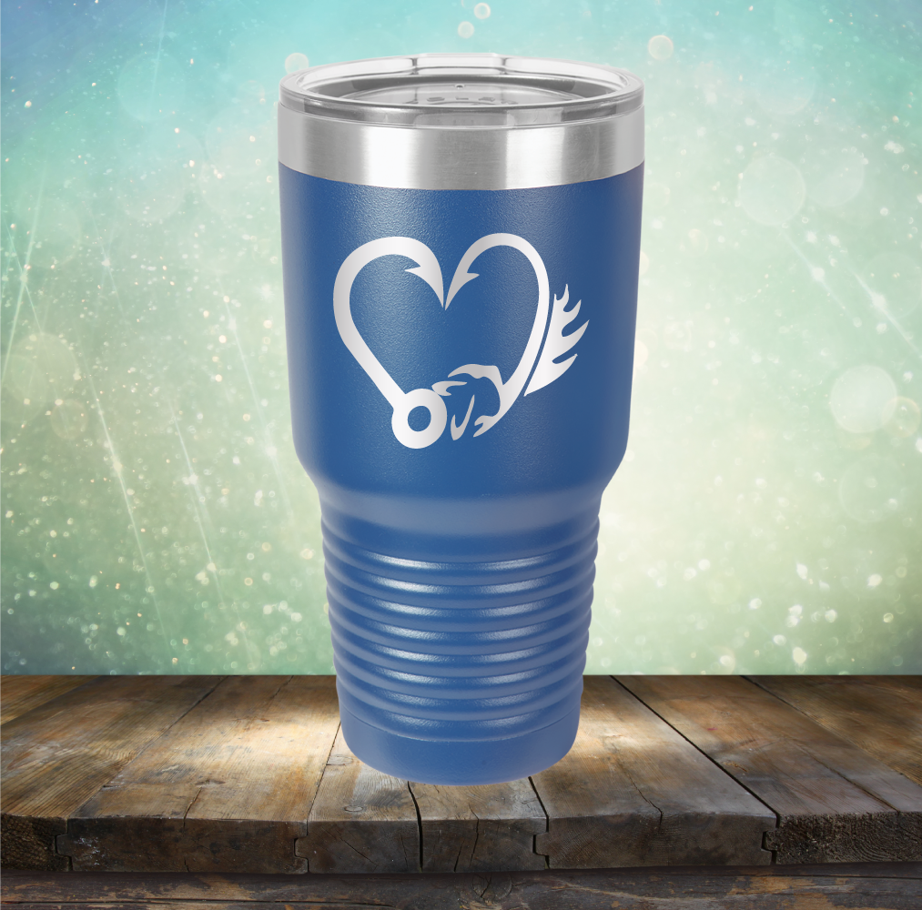 Fish Hook Love - Laser Etched Tumbler Mug