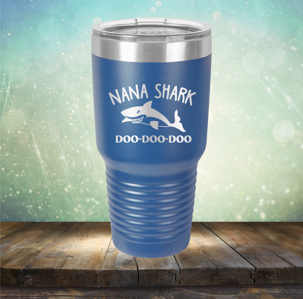 Nana Shark - Laser Etched Tumbler Mug