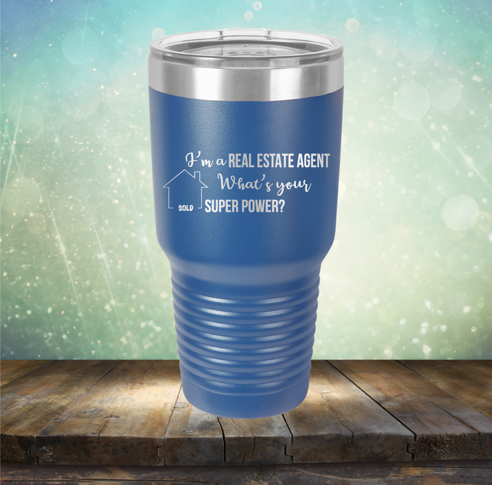 Real Estate Agent Super Power - Laser Etched Tumbler Mug