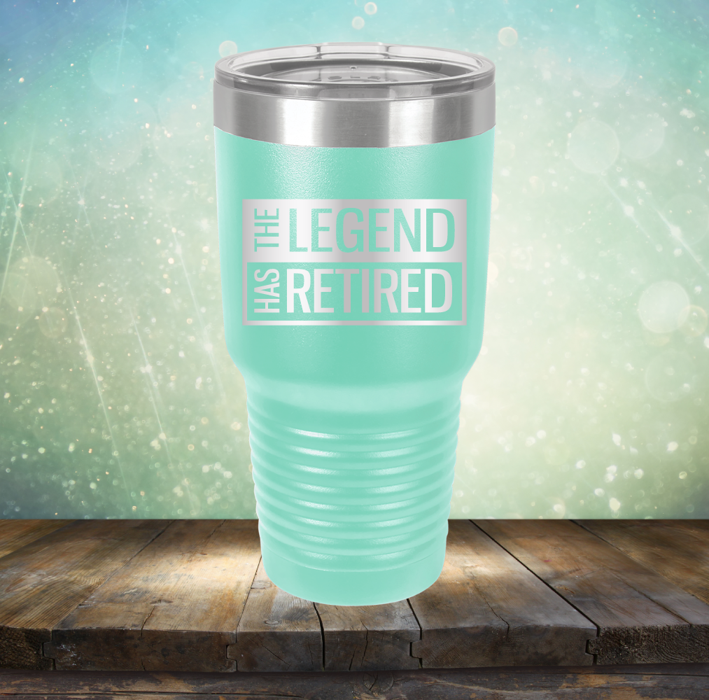 The Legend has Retired - Laser Etched Tumbler Mug