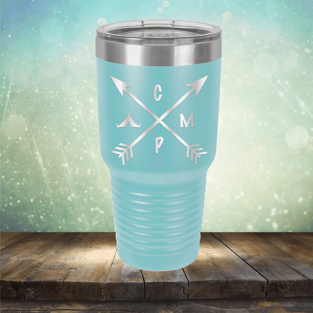 Camp with Arrows - Laser Etched Tumbler Mug