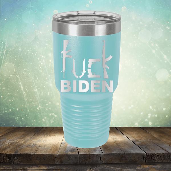 Fuck Biden Guns - Laser Etched Tumbler Mug