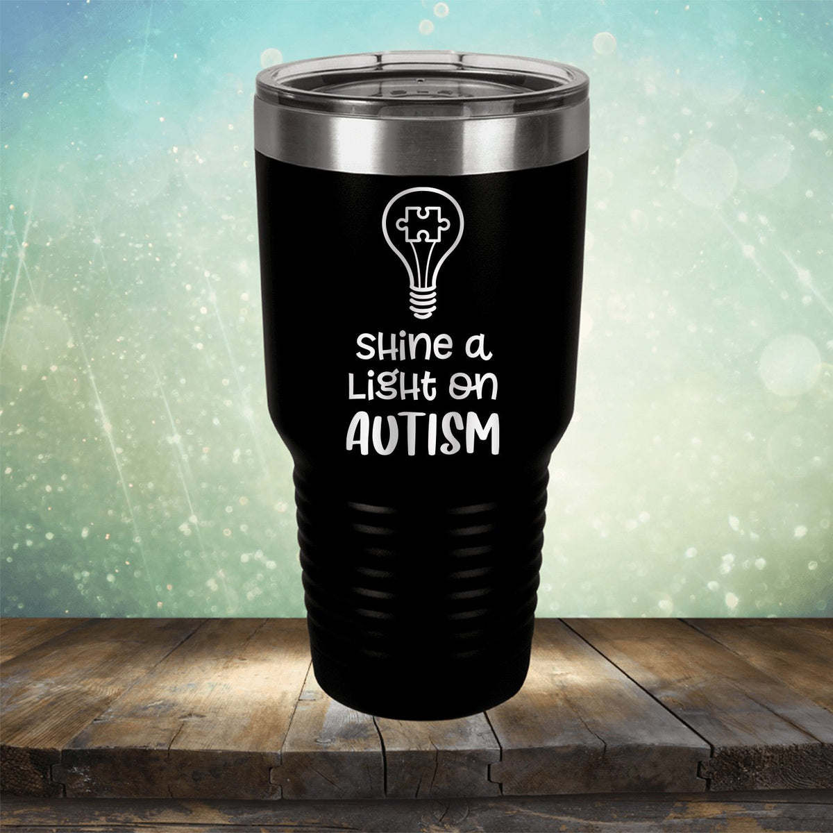 Shine A Light on Autism - Laser Etched Tumbler Mug