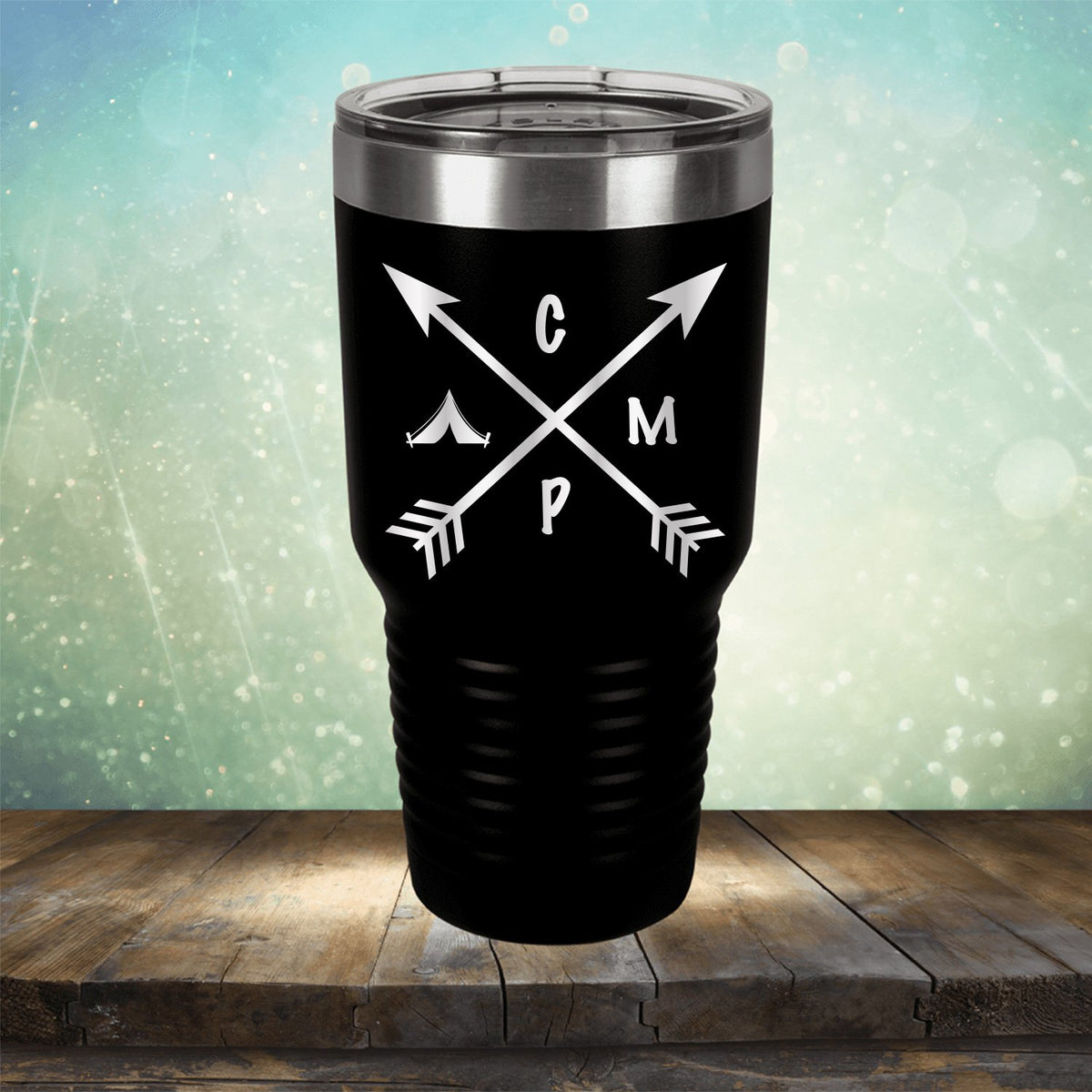 Camp with Arrows - Laser Etched Tumbler Mug