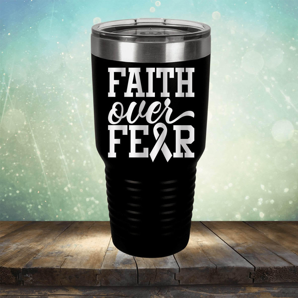 Faith Over Fear - Laser Etched Tumbler Mug