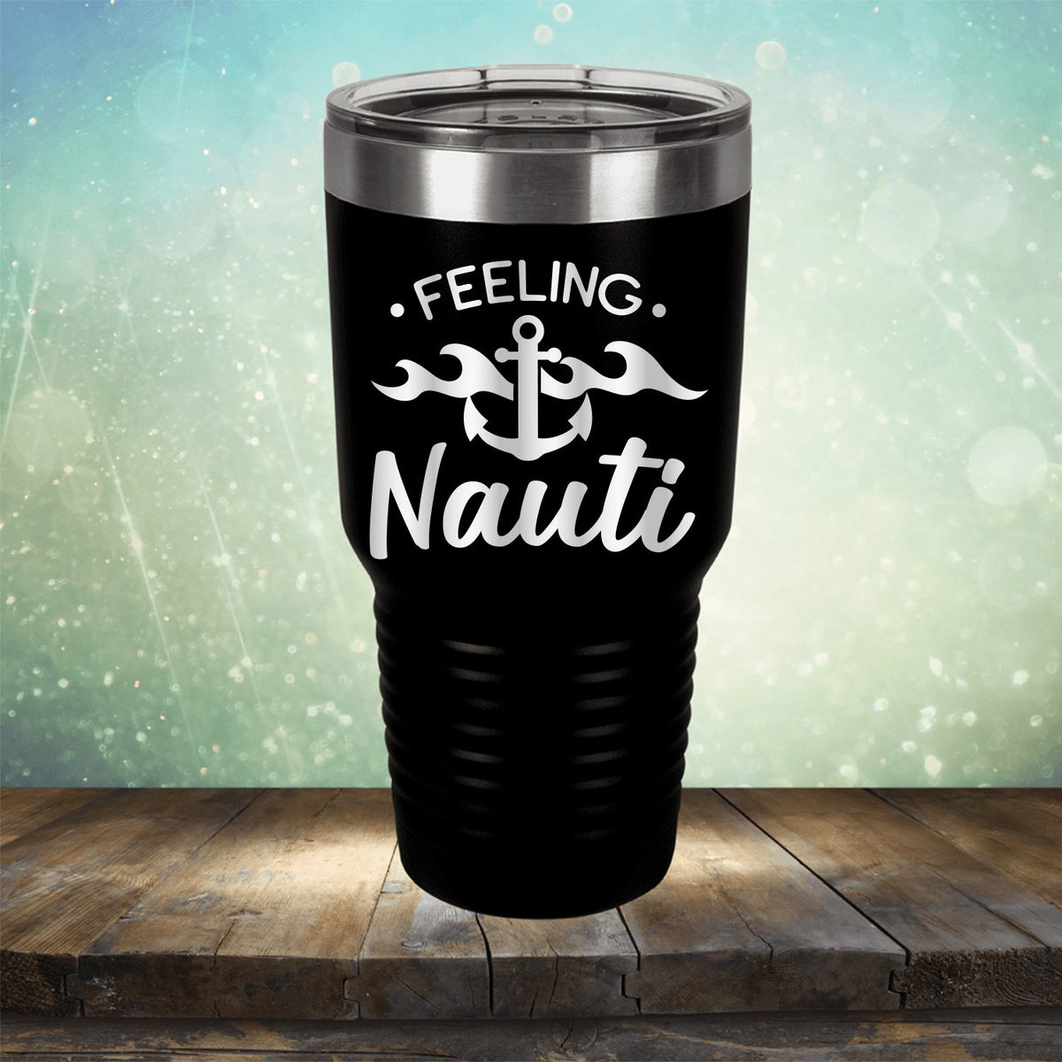 Feeling Nauti with Anchor - Laser Etched Tumbler Mug