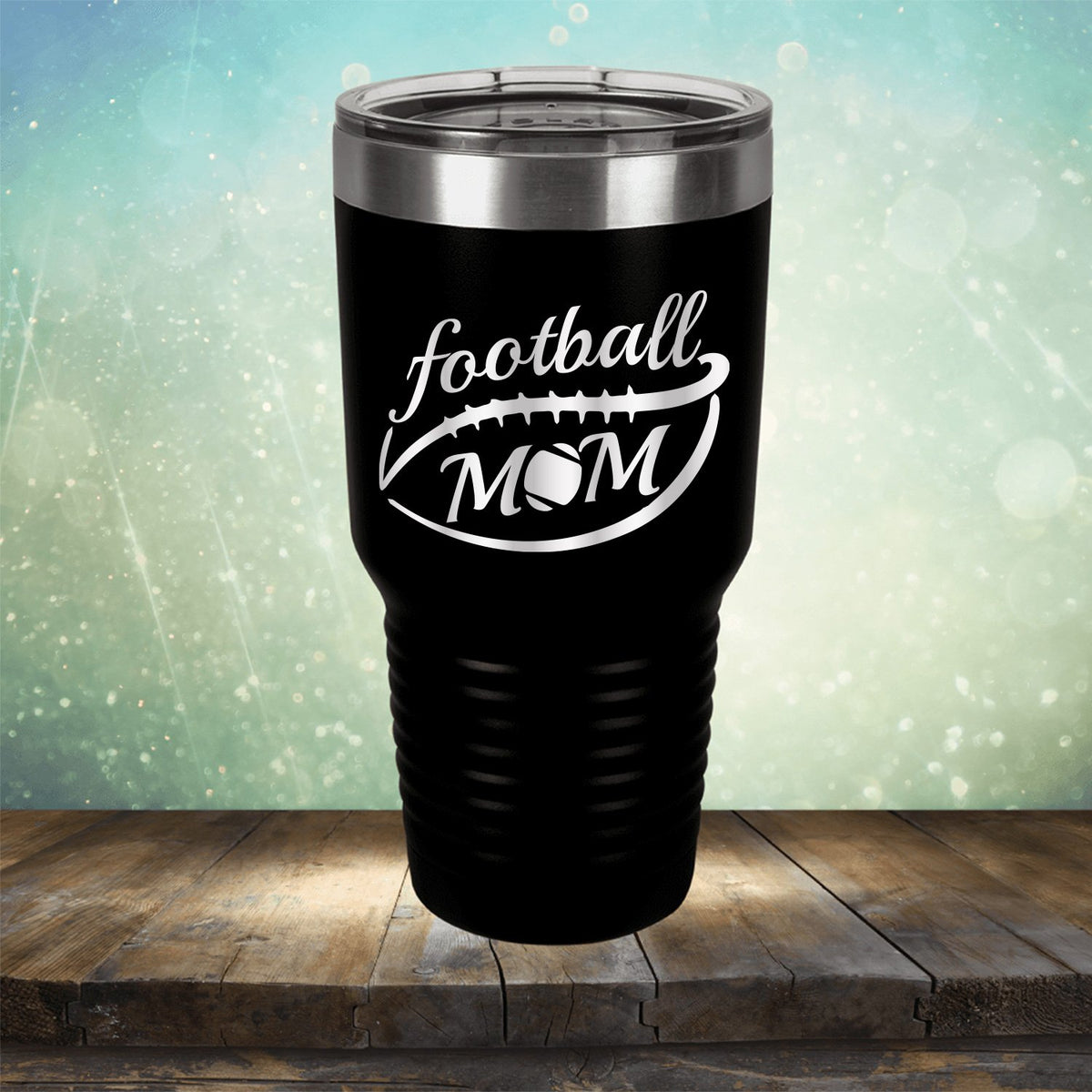 Football Mom - Laser Etched Tumbler Mug