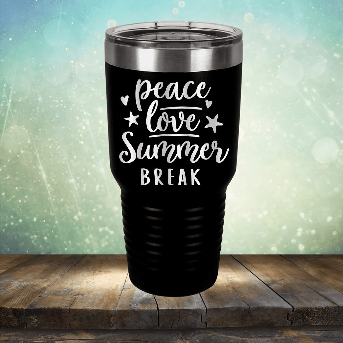 Peace Love Summer Break - Laser Etched Tumbler Mug