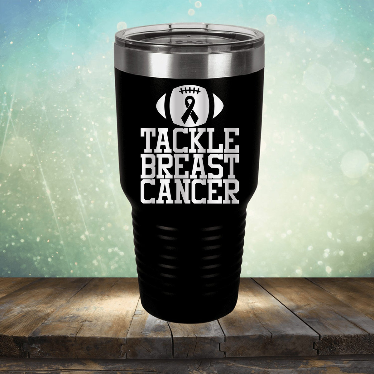 Tackle Breast Cancer - Laser Etched Tumbler Mug