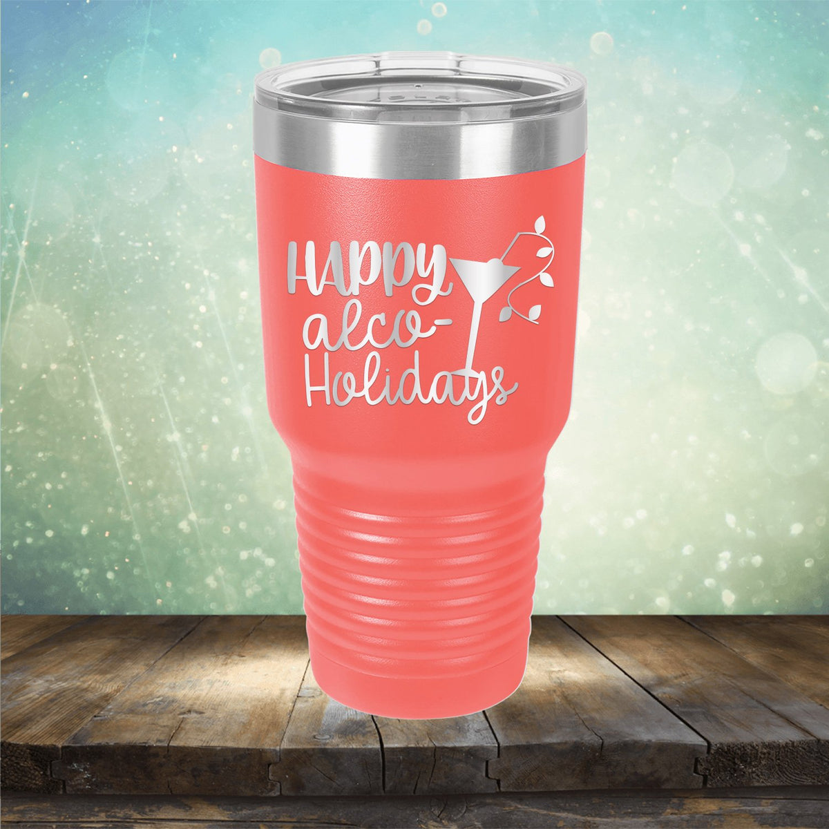Happy Alco Holidays - Laser Etched Tumbler Mug