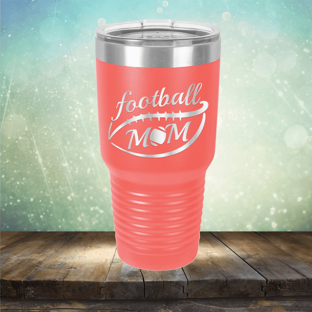 Football Mom - Laser Etched Tumbler Mug