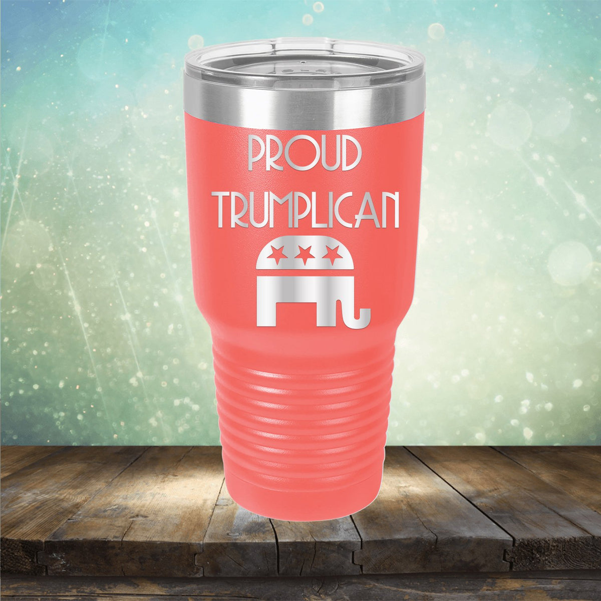 Proud Trumplican Elephant - Laser Etched Tumbler Mug