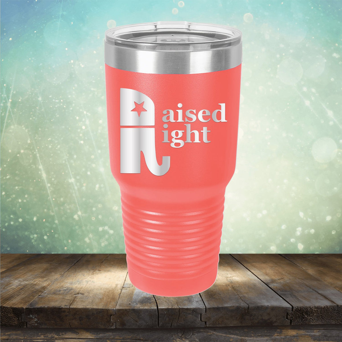 Elephant Raised Right - Laser Etched Tumbler Mug