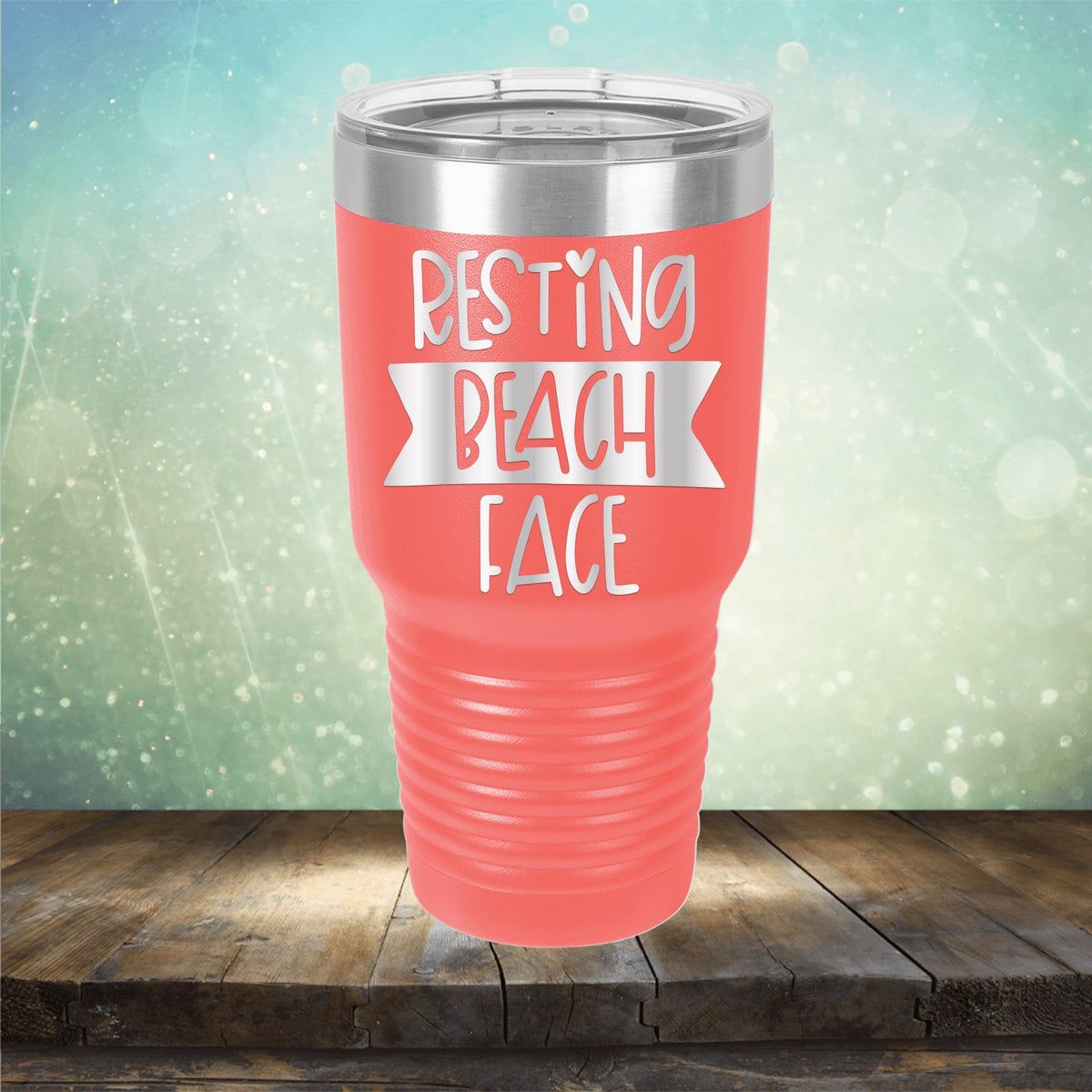 Resting Beach Face - Laser Etched Tumbler Mug