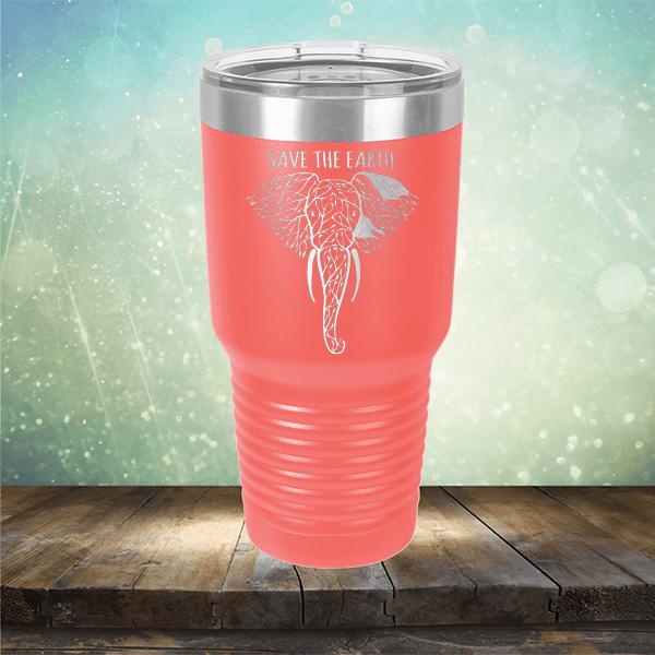 Save Elephants Save The Earth - Laser Etched Tumbler Mug