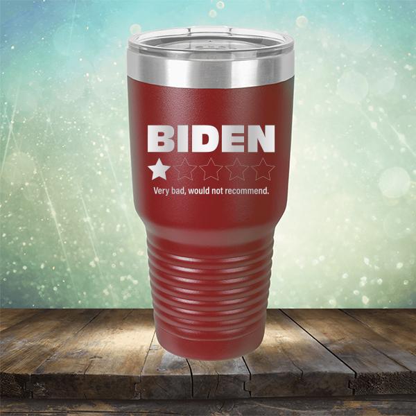 Joe Biden One Star Review Very Bad Would Not Recommend - Laser Etched Tumbler Mug