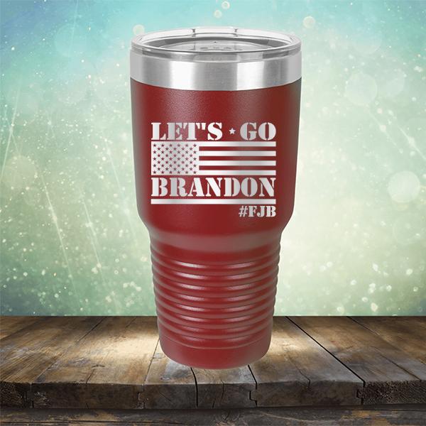 Let&#39;s Go Brandon American Flag - Laser Etched Tumbler Mug