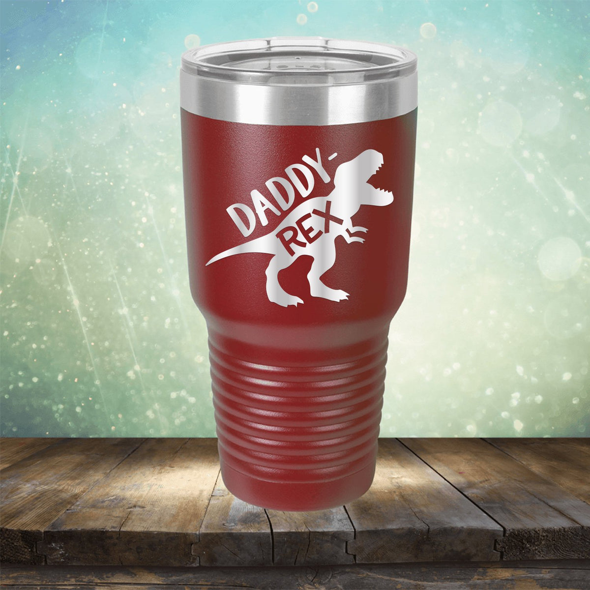 Daddy Rex Dinosaur - Laser Etched Tumbler Mug