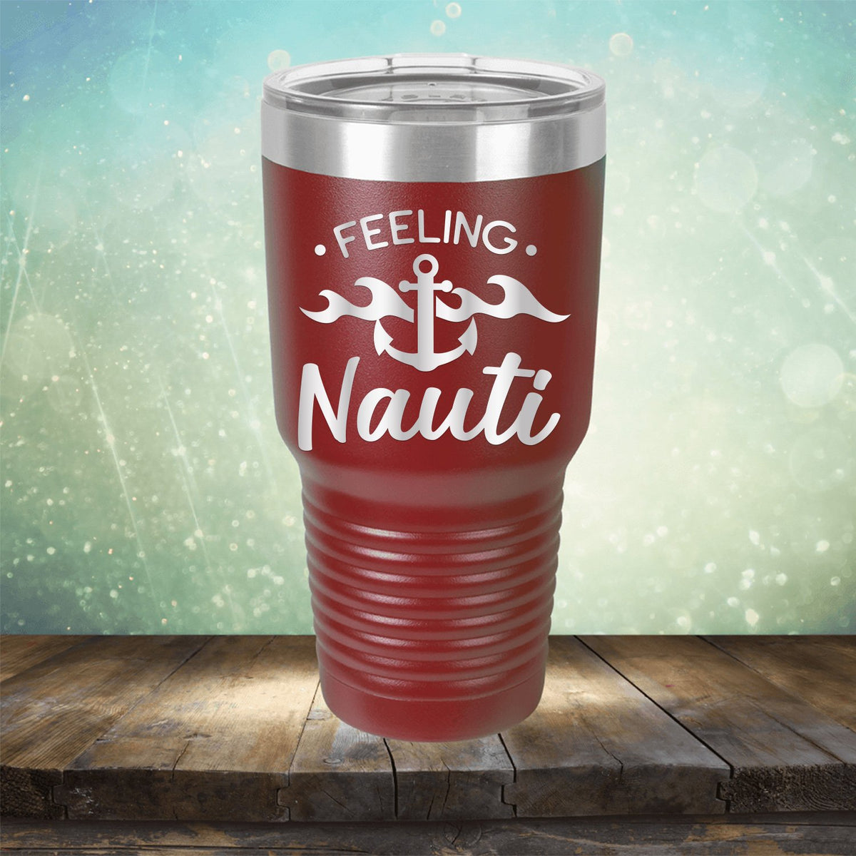 Feeling Nauti with Anchor - Laser Etched Tumbler Mug